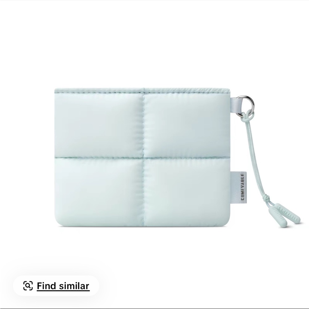 NEW Comfyable Puffy Coin Purse Pouch - Icy Blue